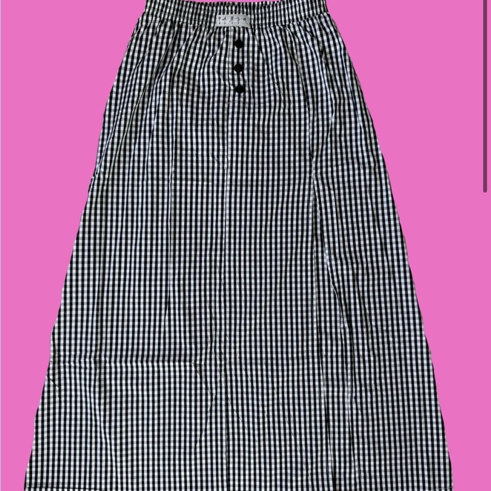 Black and White Gingham Skirt